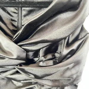 Jessica McClintock Maxi Dress Sz 4 Black Vintage Ruched Prom‎ Gala Formal Y2K thumbnail 9