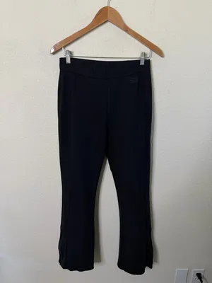 Frame Zip Cuff Flare Leg Pants in Noir Black Womens Size M thumbnail 3