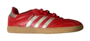 adidas Samba LT Sneakers‎ Women 7 Red Silver Gum Fold Over Tongue JS3938 thumbnail 1