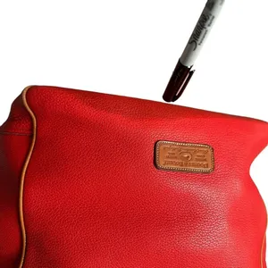 Dooney & Bourke Vintage Large Purse‎ Red Pebbled Leather Tote Bag Adjustable thumbnail 4