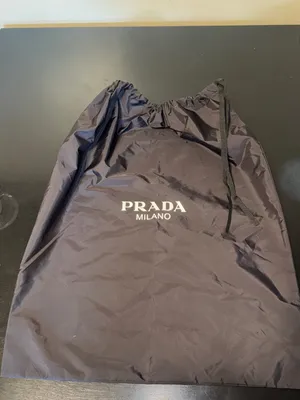 Prada Black Nylon Logo Drawstring Bag thumbnail 9