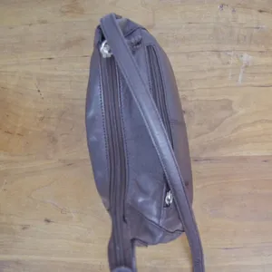 Stone Mountain Small Brown Leather Shoulder Bag Purse thumbnail 4