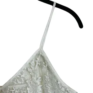 Vintage White Sheer Lace Mini Slip Dress 90s Romantic Cottage Fairycore thumbnail 4