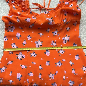 NWT Free People Orange Mini Dress with open back size S thumbnail 9