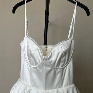 HOUSE OF CB XS A-C Mademoiselle White Tulle Midi Dress NWOT thumbnail 4