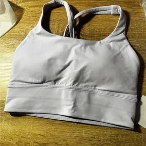 lululemon Light Purple Sports Bra Energy Longline Medium Support, B–D Cups thumbnail 8