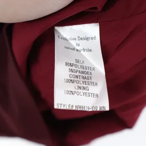 Naked Wardrobe Maroon Faux Fur Cutout Mini Dress Small thumbnail 5