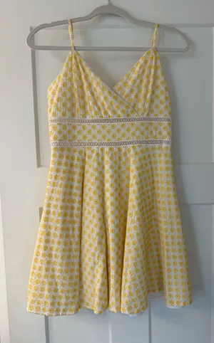 Miami Yellow flower dress thumbnail 1