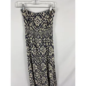 Lucky Brand Patterned Strapless Maxi Dress Size Medium thumbnail 2