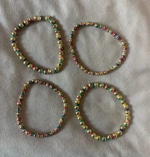 Gold Beaded Bracelet Set thumbnail 1