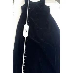 VTG Scott McClintock Black Velvet Maxi Dress Sz 12 USA Made Sleeveless Slit thumbnail 12