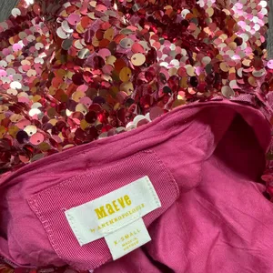Anthropologie Maeve Long-Sleeve Mock-Neck Sequin Mini Dress thumbnail 7