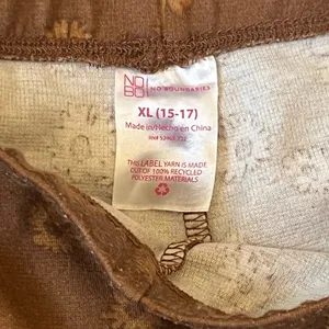 No Boundaries - Brown Floral Knit Flare Pants Size XL 70’s Hippie Style thumbnail 4