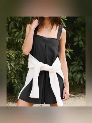NWT Free People FP Beach Nichola Romper - black - XS thumbnail 3