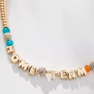 By Anthropologie Beaded‎ Bubble-Letter Necklace - Home Team - NWT thumbnail 2