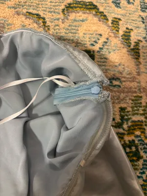 Blue Strapless Satin Mini Dress thumbnail 3