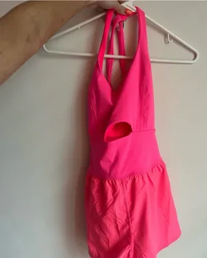 Free people movement athletic hot pink romper thumbnail 3