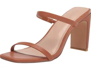 The Drop Avery Toffee Square Toe Two Strap High Heeled Sandal size 7 NWT thumbnail 1