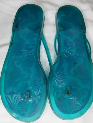 Lilly Pulitzer Teal & Pink Seahorse ResortWear Preppy Beach Jelly Flip Flops thumbnail 5