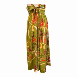 ZARA Size-M Womens‎ Midi Dress Tropical Green Bohemian thumbnail 7
