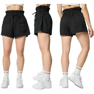 Girlfriend Collective Black Cora Pocket‎ Shorts Paperbag Waist Cargo XXS thumbnail 11