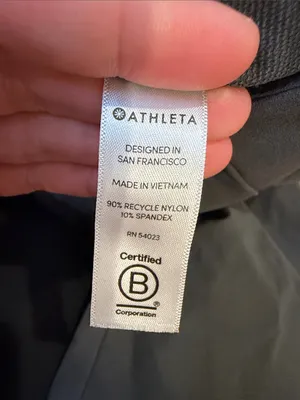 Athleta Stellar Straight Leg Pants Womens Size 0 Gray Front Hem Slit - C61-127 thumbnail 5