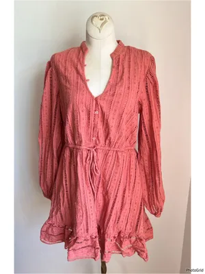 Anthropologie Forever That Girl Long Sleeve Eyelet Dress thumbnail 2
