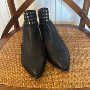 1. State black leather grommet black bootie 6 thumbnail 3