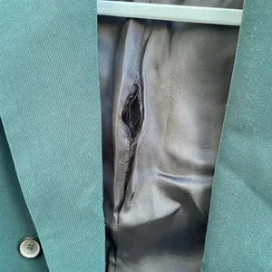 ZARA DARK GREEN WOOL TWO BUTTON BLAZER thumbnail 6