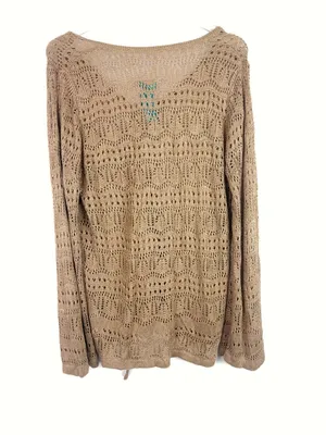 NWT Cupshe X JoJo Open Knit Asymmetrical Drawstring Cover-Up Top Size Medium M thumbnail 8