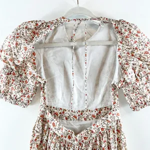 o.p.t One Pretty Time Hayden Puff Sleeve Open Back Floral Maxi Dress Pink Small thumbnail 8