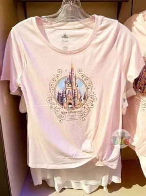 Walt Disney World Shirt Womens XLarge Pink 50th Anniversary Cinderella's Castle thumbnail 1