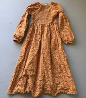 Floral Smocked Babydoll Maxi Dress thumbnail 1