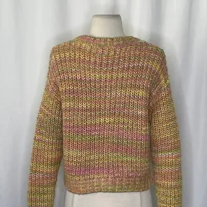 ANTHROPOLOGIE Ribbed Obi Melange‎ Crewneck Sweater Pullover Knit Marled Small thumbnail 10