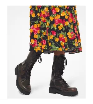 Michael Kors Brenna runway camo leather lace-up boots thumbnail 5