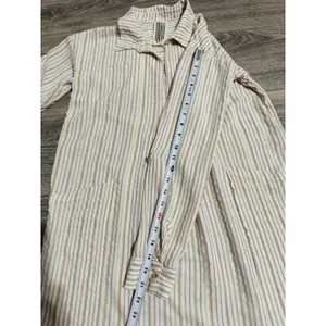 Free People Striped Tunic Shirt‎ Womens XS Long Sleeve Boho Split Neck Pullover thumbnail 8