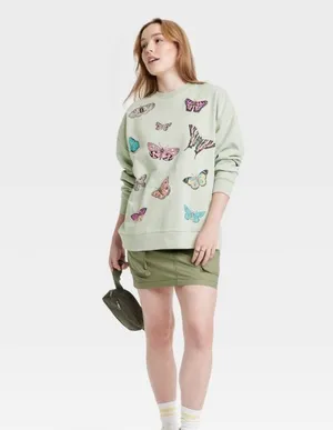 Special Thanks Butterfly Graphic Sweatshirt thumbnail 3