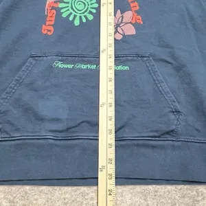Urban‎ Outfitters Just Keep Growing Flower Market Hoodie Blue Medium Boho Indie thumbnail 7
