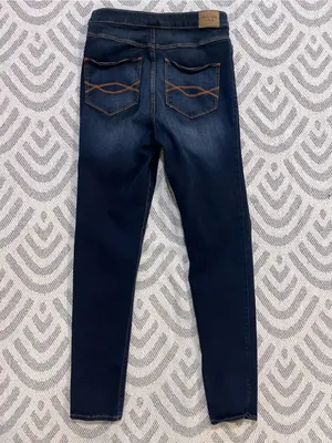 ABERCROMBIE & FITCH Women’s High Rise Dark Wash Blue Denim Skinny Jeans 10 thumbnail 4