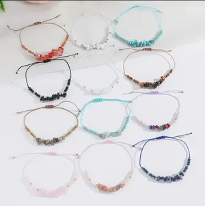 12PCS Mixed Color Rainbow Colorful Stone Crystal Bracelets thumbnail 3
