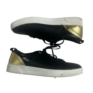 Ted Baker Kulei Black Leather Gold Heel Accent Women’s Sneakers Size 9 thumbnail 4
