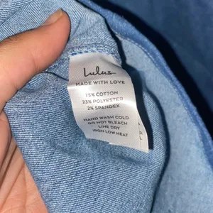 NWT Lulu's Considered Charisma Blue Chambray Bustier Mini Dress Women's Size XL thumbnail 8