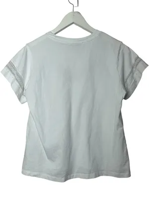 ALLSAINTS Lina Lace Tee T-Shirt White Size 4 thumbnail 5