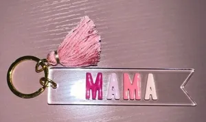 🏈 Mama Keychain Pink thumbnail 1