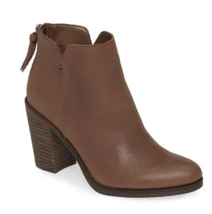 BP Jett Cognac Leather Brown Ankle Boots Block High Heel Boot Size 9 BP. Booties thumbnail 1