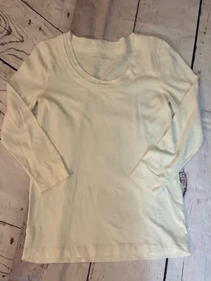 J. Crew Ivory Scoop Neck Long Sleeve Top thumbnail 1
