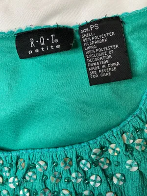 R.Q.T Petite blouse size: PS Green thumbnail 6