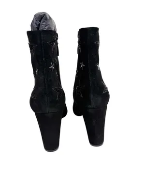 NEW The Fix Nash Oval Heel Ankle Bootie Sequin Star Black Size 8.5 thumbnail 5