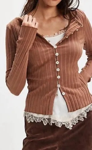 Free People Tilly Long Sleeve Cardigan Top thumbnail 2