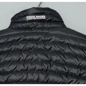 Eddie Bauer First Ascent Puffer Vest Size M Black 800 Fill Goose Down Packable thumbnail 5